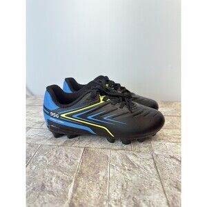New DSG Speed Viper - Size 12K Youth Soccer/Futbol Cleats Black, Blue, Yellow